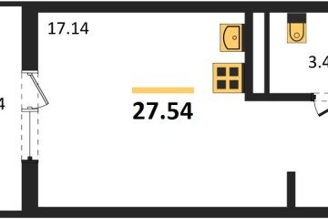 Фото №1: Студия 27 м² - Северская, мкр. ЖК Цветной Бульвар, 