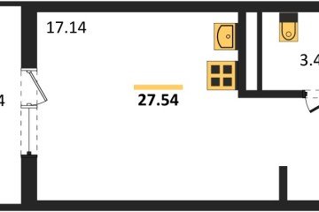 Фото №1: Студия 27 м² - Северская, мкр. ЖК Цветной Бульвар, 