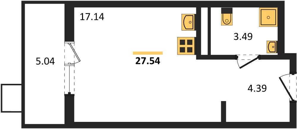 Фото №1: Студия 27 м² - Северская, мкр. ЖК Цветной Бульвар