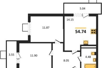 Фото №1: 2-комнатная квартира 54 м² - Северская, мкр. ЖК Цветной Бульвар, 