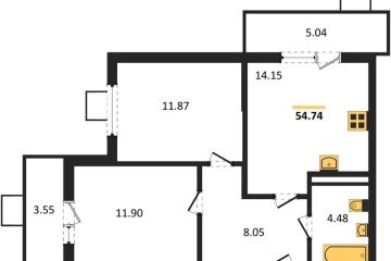 Фото №1: 2-комнатная квартира 54 м² - Северская, мкр. ЖК Цветной Бульвар, 