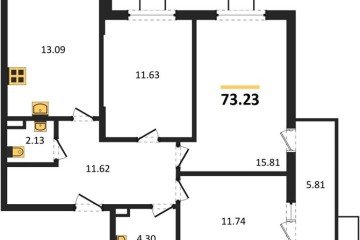 Фото №1: 3-комнатная квартира 73 м² - Северская, мкр. ЖК Цветной Бульвар, 