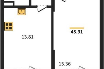 Фото №1: 1-комнатная квартира 45 м² - Северская, мкр. ЖК Цветной Бульвар, 