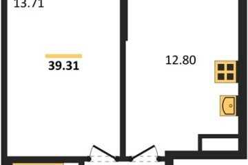 Фото №1: 1-комнатная квартира 39 м² - Северская, мкр. ЖК Цветной Бульвар, 