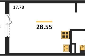 Фото №1: Студия 28 м² - Северская, мкр. ЖК Цветной Бульвар, 