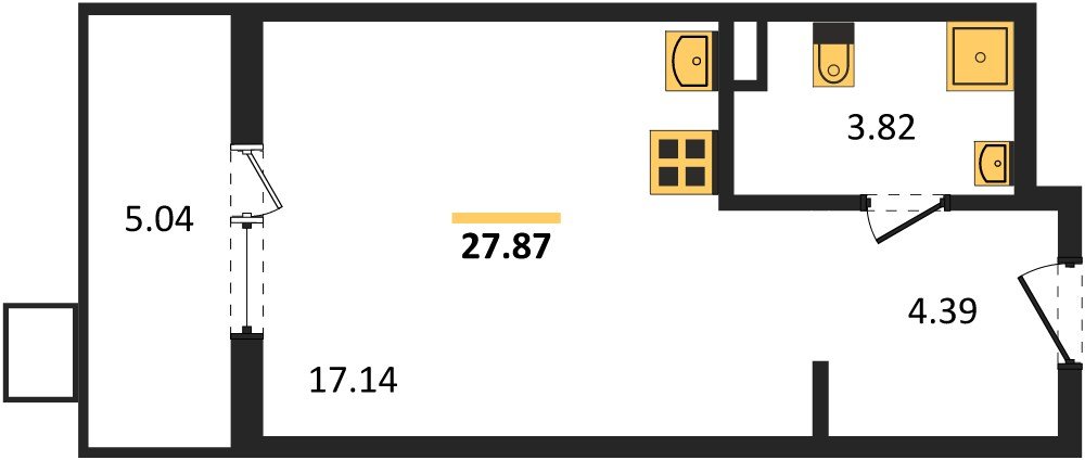 Фото №1: Студия 27 м² - Северская, мкр. ЖК Цветной Бульвар