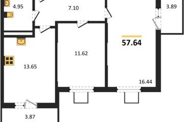 Фото №1: 2-комнатная квартира 57 м² - Северская, мкр. ЖК Цветной Бульвар, 