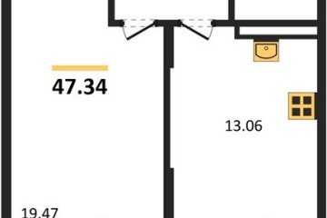 Фото №1: 1-комнатная квартира 47 м² - Северская, мкр. ЖК Цветной Бульвар, 