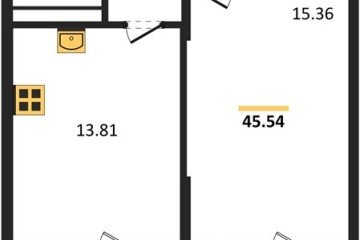 Фото №1: 1-комнатная квартира 45 м² - Северская, мкр. ЖК Цветной Бульвар, 