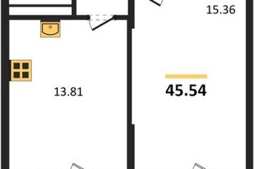 Фото №1: 1-комнатная квартира 45 м² - Северская, мкр. ЖК Цветной Бульвар, 