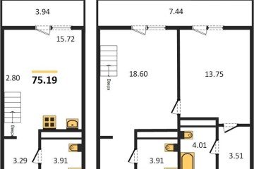 Фото №1: 2-комнатная квартира 75 м² - Северская, мкр. ЖК Цветной Бульвар, 