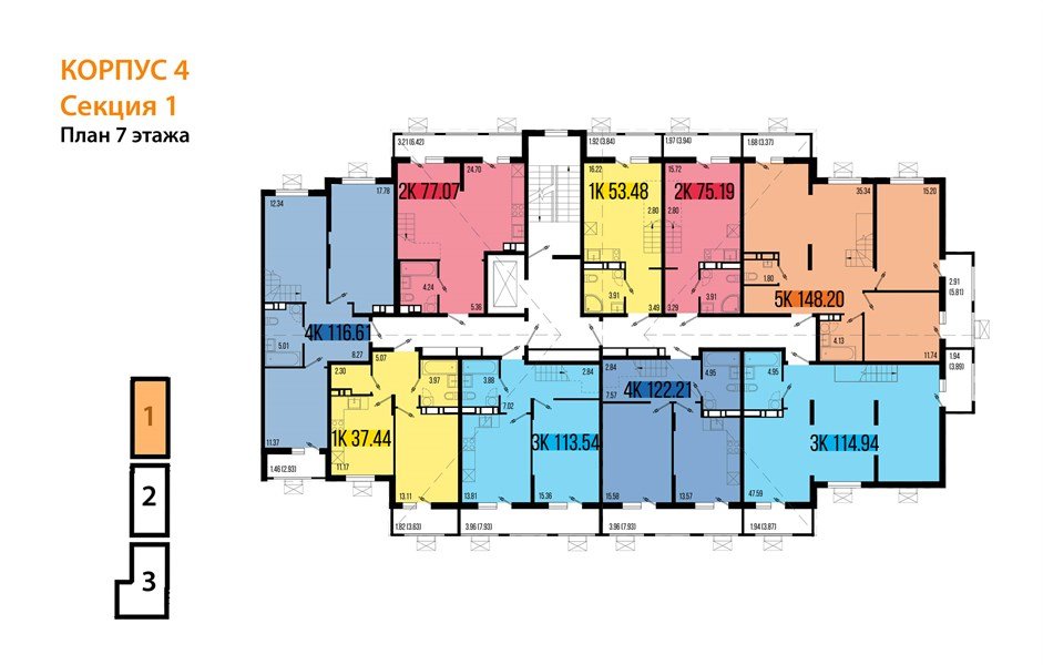 Фото №8: 4-комнатная квартира 122 м² - Северская, ЖК Цветной Бульвар, 