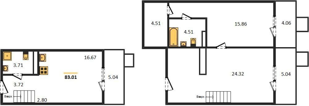Фото №1: 2-комнатная квартира 83 м² - Северская, мкр. ЖК Цветной Бульвар