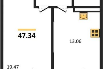 Фото №1: 1-комнатная квартира 47 м² - Северская, мкр. ЖК Цветной Бульвар, 