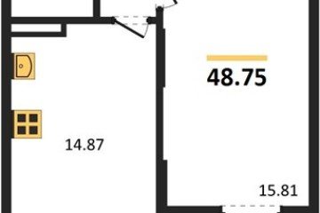 Фото №1: 1-комнатная квартира 48 м² - Северская, мкр. ЖК Цветной Бульвар, 