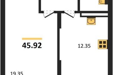 Фото №1: 1-комнатная квартира 45 м² - Северская, мкр. ЖК Цветной Бульвар, 