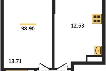 Фото №1: 1-комнатная квартира 38 м² - Северская, мкр. ЖК Цветной Бульвар, 