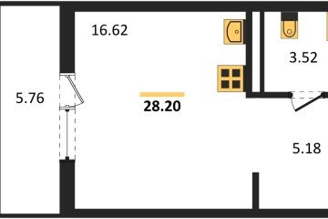 Фото №1: Студия 28 м² - Северская, мкр. ЖК Цветной Бульвар, 
