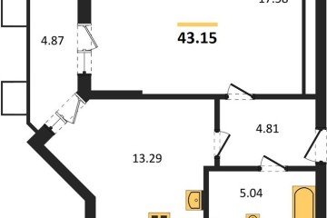 Фото №1: 1-комнатная квартира 43 м² - Северская, мкр. ЖК Цветной Бульвар, 
