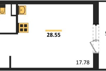 Фото №1: Студия 28 м² - Северская, мкр. ЖК Цветной Бульвар, 
