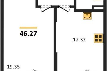 Фото №1: 1-комнатная квартира 46 м² - Северская, мкр. ЖК Цветной Бульвар, 