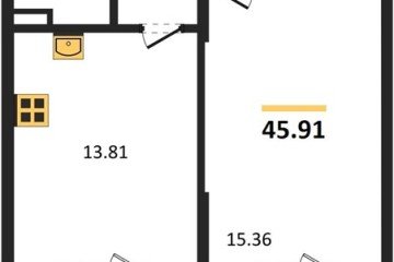 Фото №1: 1-комнатная квартира 45 м² - Северская, мкр. ЖК Цветной Бульвар, 