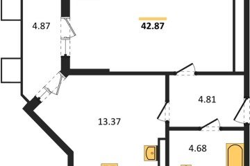 Фото №1: 1-комнатная квартира 42 м² - Северская, мкр. ЖК Цветной Бульвар, 