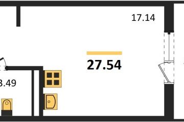 Фото №1: Студия 27 м² - Северская, мкр. ЖК Цветной Бульвар, 