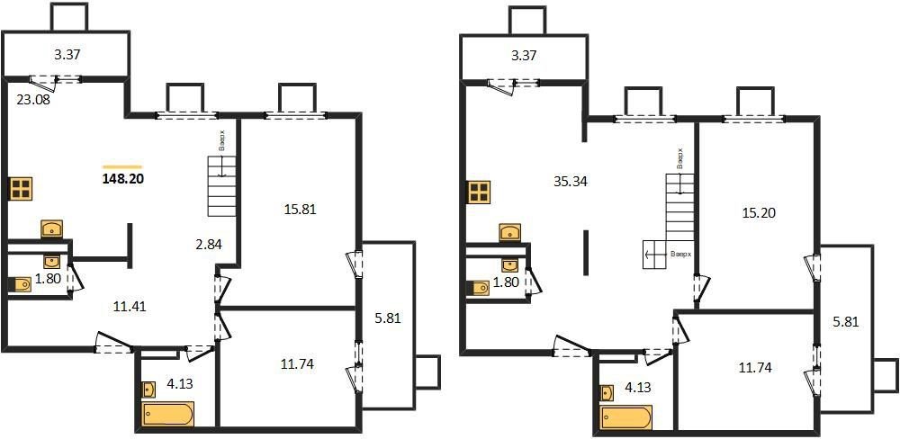 Фото №1: 5+-комнатная квартира 148 м² - Северская, мкр. ЖК Цветной Бульвар