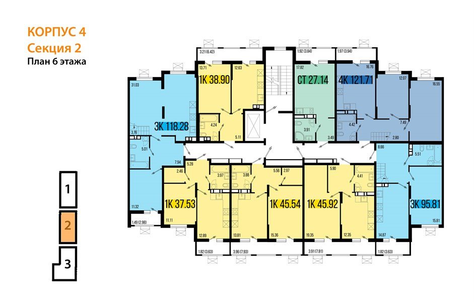 Фото №8: 3-комнатная квартира 118 м² - Северская, мкр. ЖК Цветной Бульвар