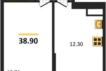 Фото №1: 1-комнатная квартира 38 м² - Северская, мкр. ЖК Цветной Бульвар, 