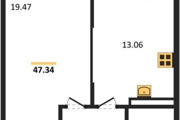 Фото №1: 1-комнатная квартира 47 м² - Северская, мкр. ЖК Цветной Бульвар, 