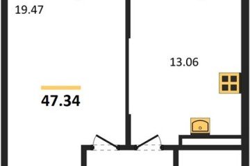 Фото №1: 1-комнатная квартира 47 м² - Северская, мкр. ЖК Цветной Бульвар, 