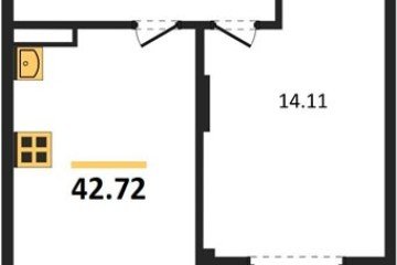 Фото №1: 1-комнатная квартира 42 м² - Северская, мкр. ЖК Цветной Бульвар, 