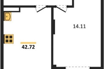 Фото №1: 1-комнатная квартира 42 м² - Северская, мкр. ЖК Цветной Бульвар, 