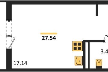 Фото №1: Студия 27 м² - Северская, мкр. ЖК Цветной Бульвар, 