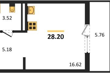 Фото №1: Студия 28 м² - Северская, мкр. ЖК Цветной Бульвар, 