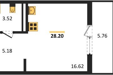 Фото №1: Студия 28 м² - Северская, мкр. ЖК Цветной Бульвар, 