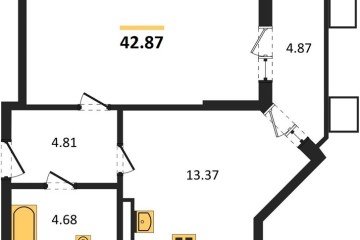 Фото №1: 1-комнатная квартира 42 м² - Северская, мкр. ЖК Цветной Бульвар, 