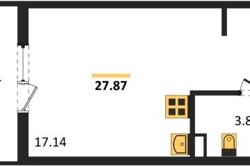 Фото №1: Студия 27 м² - Северская, мкр. ЖК Цветной Бульвар, 