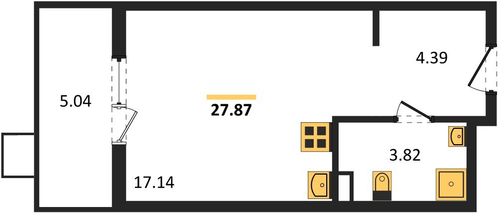 Фото №1: Студия 27 м² - Северская, мкр. ЖК Цветной Бульвар