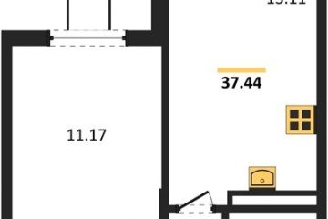 Фото №1: 1-комнатная квартира 37 м² - Северская, мкр. ЖК Цветной Бульвар, 