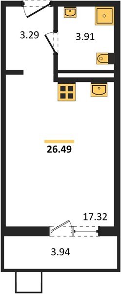 Фото №1: Студия 26 м² - Северская, ЖК Цветной Бульвар