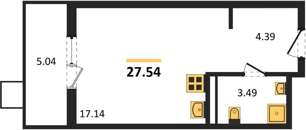 Фото №1: Студия 27 м² - Северская, ЖК Цветной Бульвар