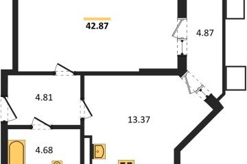 Фото №1: 1-комнатная квартира 42 м² - Северская, мкр. ЖК Цветной Бульвар, 