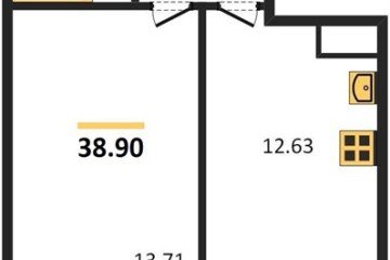Фото №1: 1-комнатная квартира 38 м² - Северская, мкр. ЖК Цветной Бульвар, 