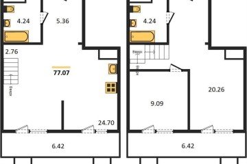 Фото №1: 2-комнатная квартира 77 м² - Северская, мкр. ЖК Цветной Бульвар, 