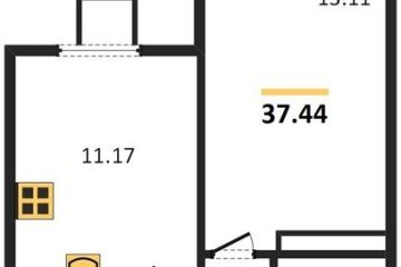 Фото №1: 1-комнатная квартира 37 м² - Северская, мкр. ЖК Цветной Бульвар, 