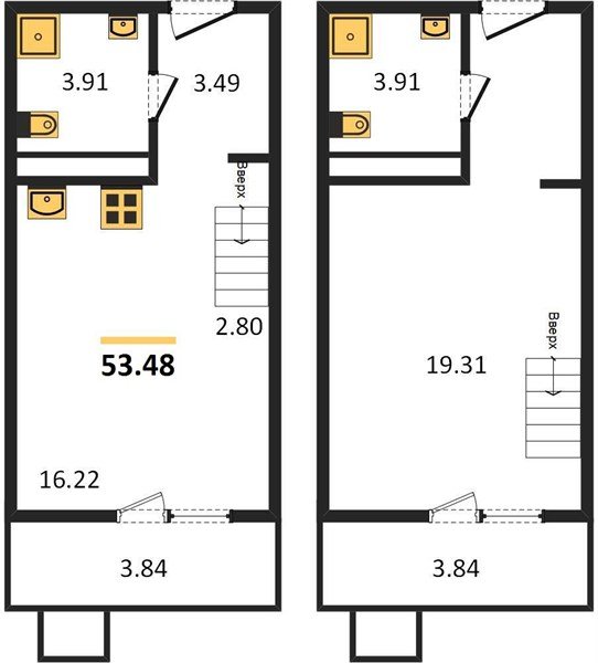 Фото №1: 1-комнатная квартира 53 м² - Северская, ЖК Цветной Бульвар