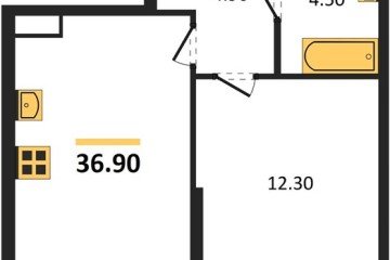 Фото №1: 1-комнатная квартира 36 м² - Краснодар, мкр. Прикубанский внутригородской округ, 